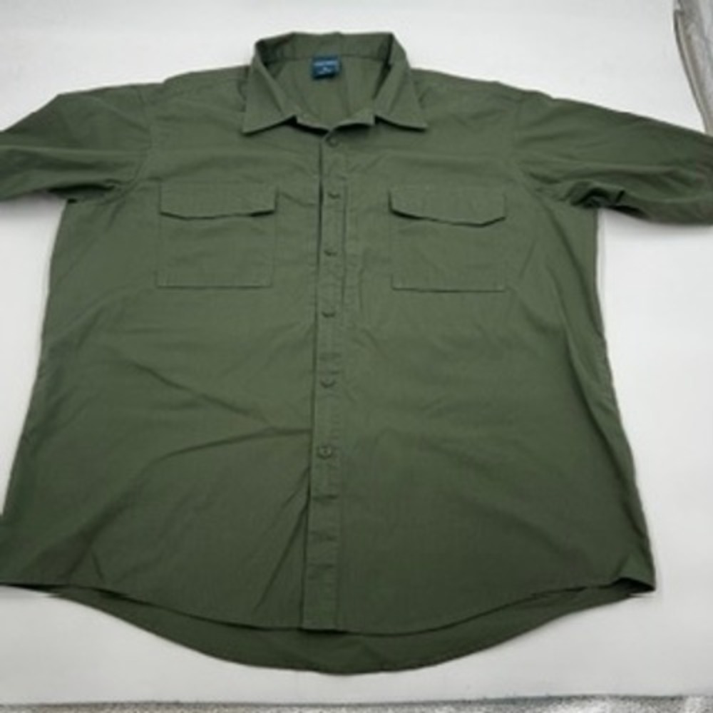 Propper Mens Tactical Short Sleeve Button Down Shirt Olive Green Ripstop XL